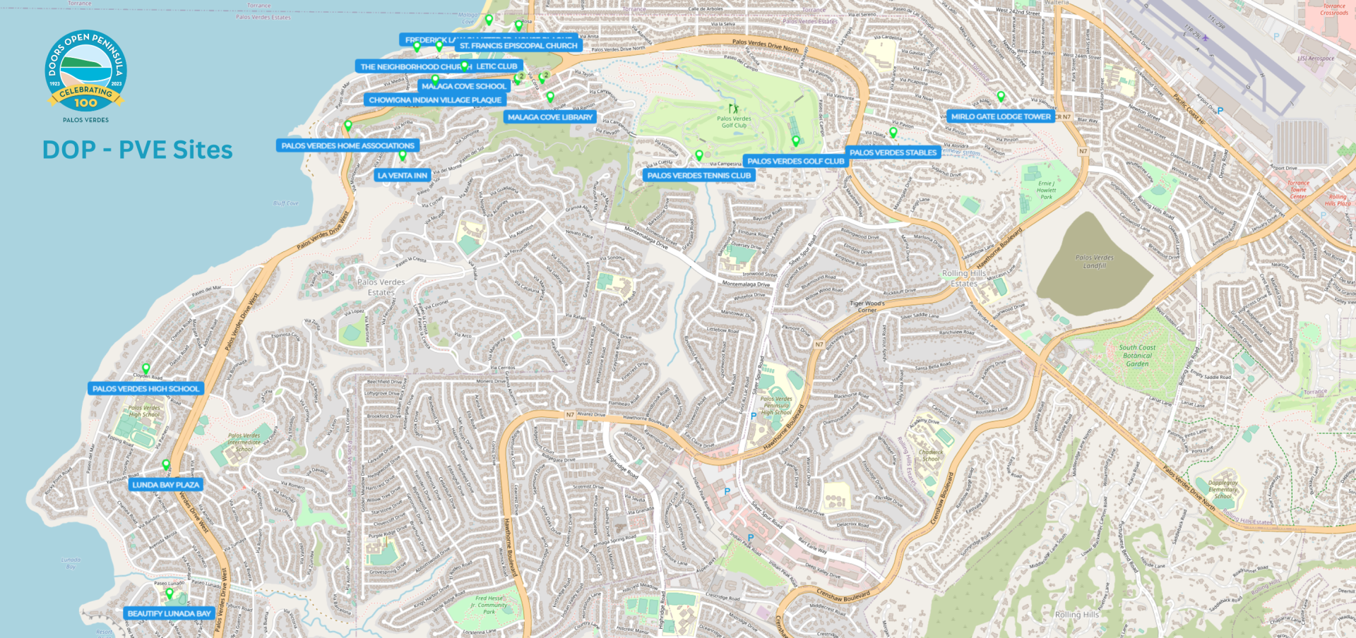 revlogoDOP - PVE Sites Map